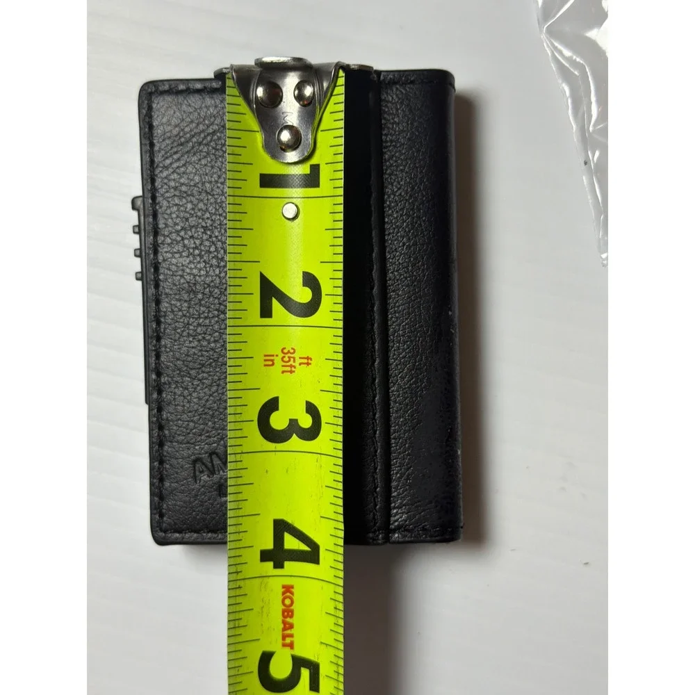 American Leather Co Card Holder Black RFID Pop Up Minimalist Wallet Mens